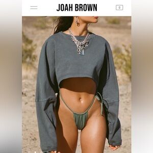 Joah Brown Slouchy Crop Long Sleeve